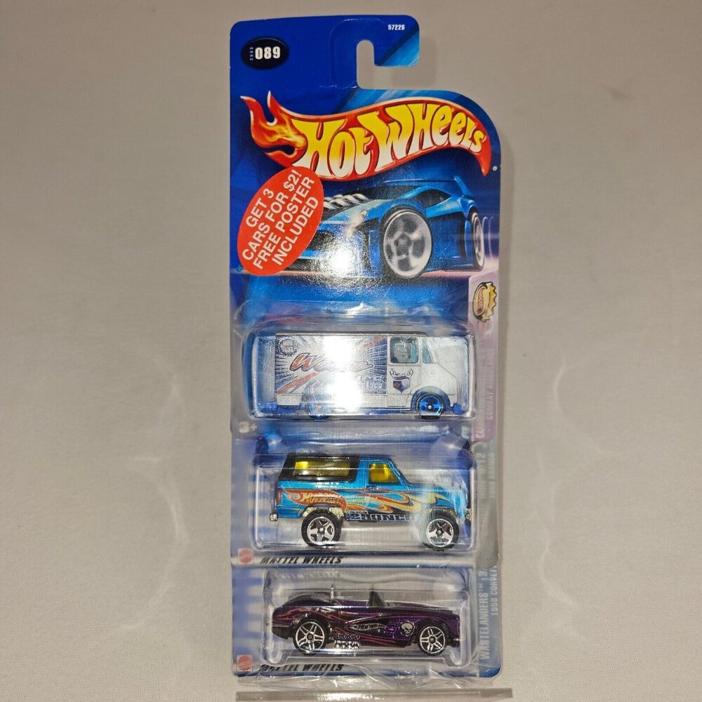 HOT WHEELS 1/64 3-PACK 2003 FINAL RUN FORD BRONCO W/ POSTER-MINT-UNOPENED (K204)